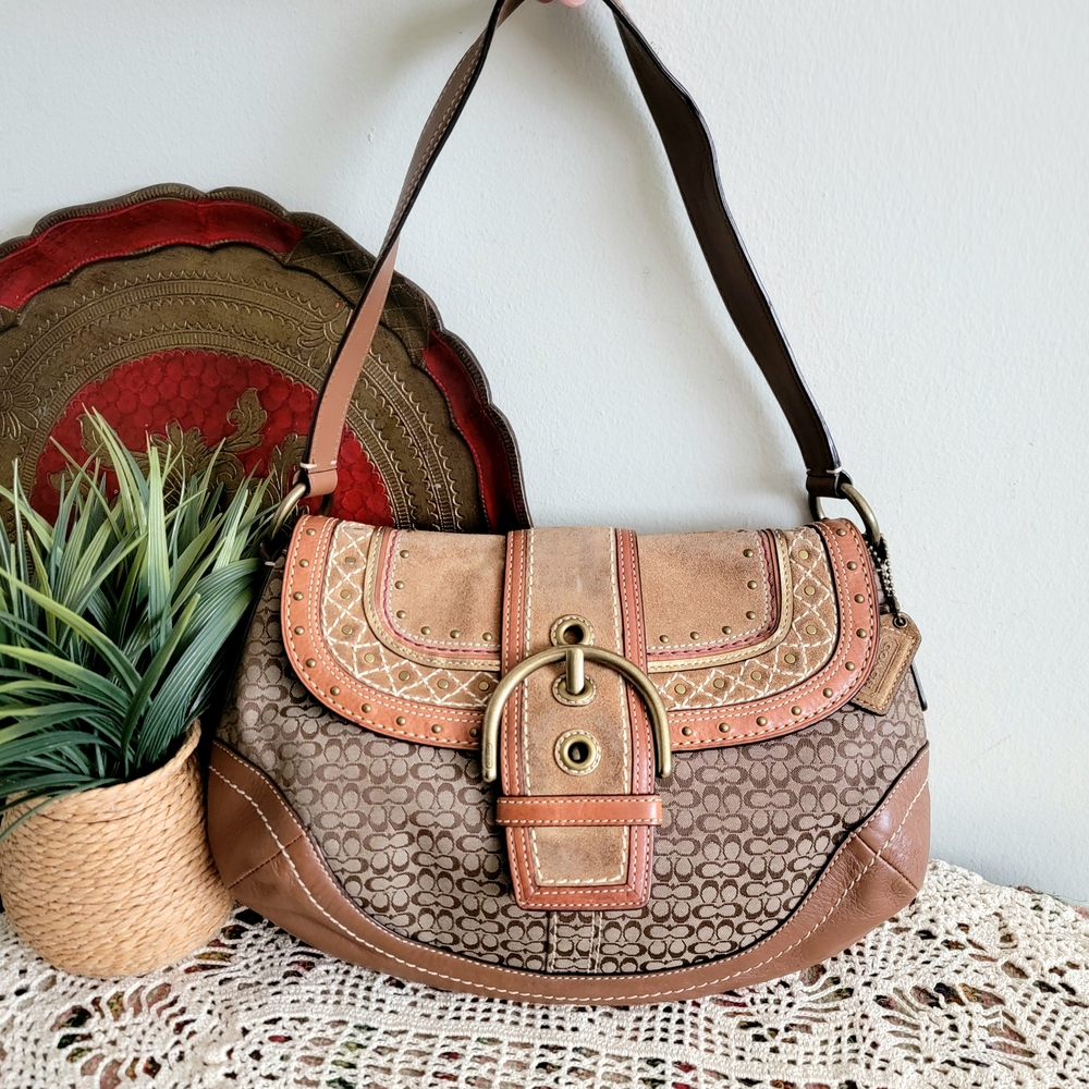 Rare Coach Baguette Shoulder Bag Boho Chic Vintage